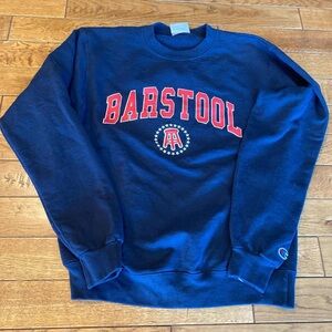 Barstool Champion Men Eco Authentic Knit Pullover Crewneck Sweatshirt, S